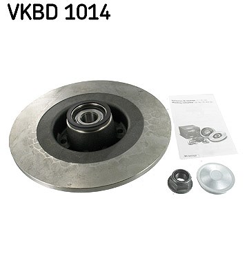 Skf 1x Bremsscheibe hinten +Radlager+ABS-Ring [Hersteller-Nr. VKBD1014] für Renault von SKF