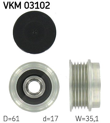 Skf Generatorfreilauf [Hersteller-Nr. VKM03102] für Audi, VW von SKF