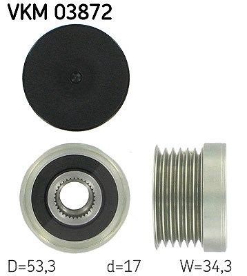 Skf Generatorfreilauf [Hersteller-Nr. VKM03872] für BMW, Lotus von SKF