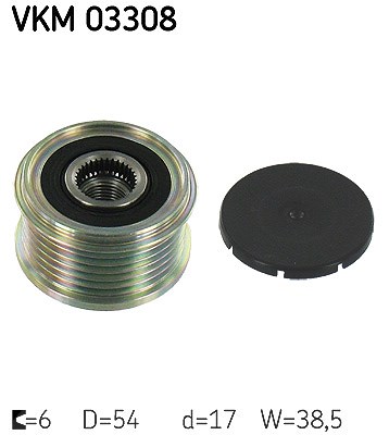 Skf Generatorfreilauf [Hersteller-Nr. VKM03308] für Citroën, Ds, Fiat, Ford, Lancia, Mazda, Mitsubishi, Opel, Peugeot, Suzuki, Toyota, Vauxhall, Volvo von SKF