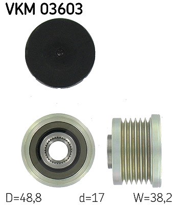 Skf Generatorfreilauf [Hersteller-Nr. VKM03603] für Mitsubishi, Nissan, Opel, Renault, Vauxhall, Volvo von SKF
