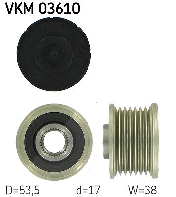 Skf Generatorfreilauf [Hersteller-Nr. VKM03610] für Dacia, Fiat, Mercedes-Benz, Nissan, Opel, Renault, Vauxhall von SKF