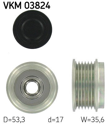 Skf Generatorfreilauf [Hersteller-Nr. VKM03824] für Chevrolet, Daewoo, Mercedes-Benz, Opel, Ssangyong, Vauxhall von SKF