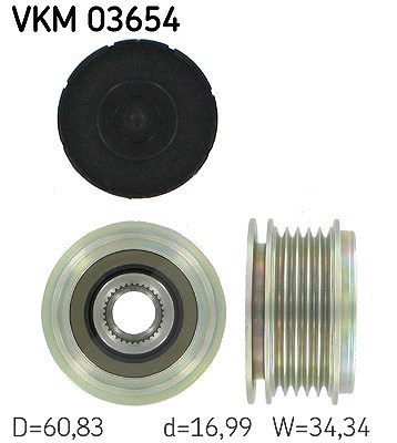 Skf Generatorfreilauf [Hersteller-Nr. VKM03654] für Ford, Volvo von SKF