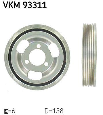 Skf Riemenscheibe, Kurbelwelle [Hersteller-Nr. VKM93311] für BMW, Citroën, Ds, Mini, Opel, Peugeot von SKF