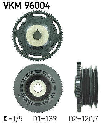 Skf Riemenscheibe, Kurbelwelle [Hersteller-Nr. VKM96004] für Daewoo von SKF