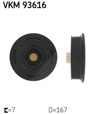 Skf Riemenscheibe, Kurbelwelle [Hersteller-Nr. VKM93616] für Nissan, Opel, Renault, Vauxhall von SKF