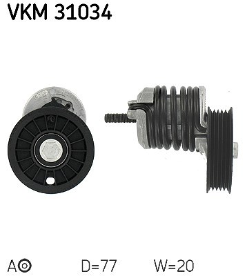 Skf Spannelement Keilrippenriemen [Hersteller-Nr. VKM31034] für Audi, VW von SKF