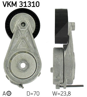 Skf Spannrolle, Keilrippenriemen [Hersteller-Nr. VKM31310] für Audi, Seat, VW von SKF