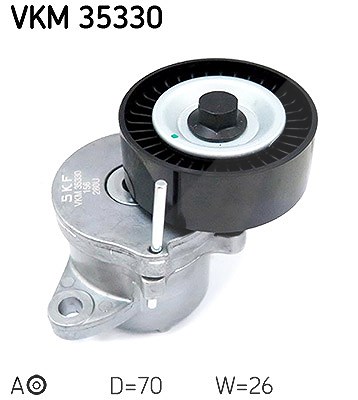 Skf Spannrolle, Keilrippenriemen [Hersteller-Nr. VKM35330] für Chevrolet, Opel, Saab, Vauxhall von SKF