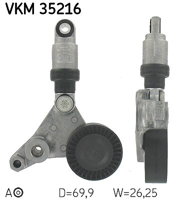 Skf Spannrolle, Keilrippenriemen [Hersteller-Nr. VKM35216] für Opel, Renault, Saab, Vauxhall von SKF