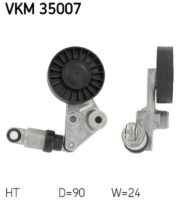 Skf Spannrolle, Keilrippenriemen [Hersteller-Nr. VKM35007] für Chevrolet, Opel, Saab, Vauxhall von SKF