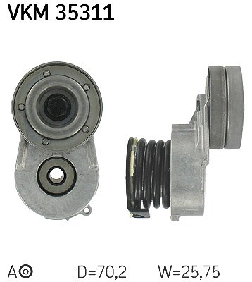 Skf Spannrolle, Keilrippenriemen [Hersteller-Nr. VKM35311] für Honda, Opel, Vauxhall von SKF