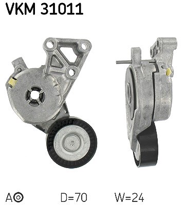 Skf Spannrolle, Keilrippenriemen [Hersteller-Nr. VKM31011] für Audi, Seat, Skoda, VW von SKF