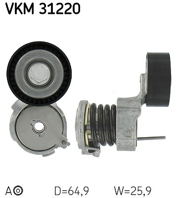 Skf Spannrolle, Keilrippenriemen [Hersteller-Nr. VKM31220] für Seat, Skoda, VW von SKF