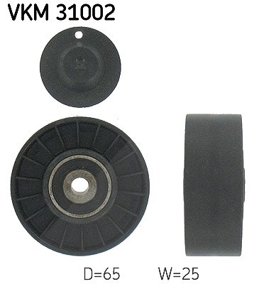 Skf Umlenk-/Führungsrolle, Keilrippenriemen [Hersteller-Nr. VKM31002] für Audi, Seat, Skoda, VW von SKF