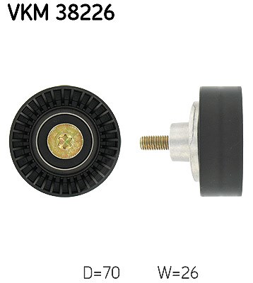 Skf Umlenk-/Führungsrolle, Keilrippenriemen [Hersteller-Nr. VKM38226] für BMW von SKF