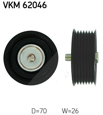 Skf Umlenk-/Führungsrolle, Keilrippenriemen [Hersteller-Nr. VKM62046] für Infiniti, Nissan von SKF