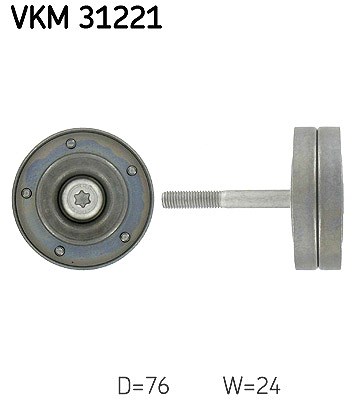 Skf Umlenk-/Führungsrolle, Keilrippenriemen [Hersteller-Nr. VKM31221] für Seat, Skoda, VW von SKF