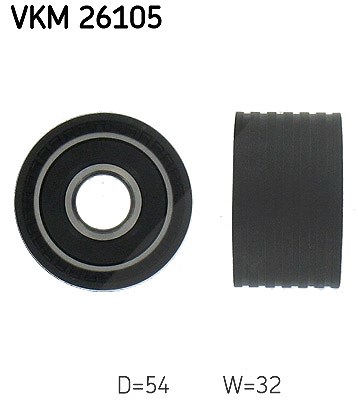 Skf Umlenk-/Führungsrolle, Zahnriemen [Hersteller-Nr. VKM26105] für Nissan, Opel, Renault, Vauxhall von SKF