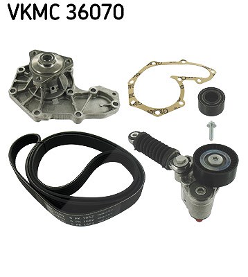 Skf Wasserpumpe + Keilrippenriemensatz [Hersteller-Nr. VKMC36070] für Renault von SKF