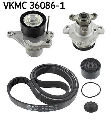 Skf Wasserpumpe + Keilrippenriemensatz [Hersteller-Nr. VKMC36086-1] für Nissan, Opel, Renault, Vauxhall von SKF