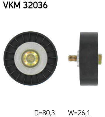 Umlenk-/Führungsrolle, Keilrippenriemen SKF VKM 32036 von SKF