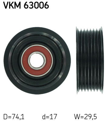 Umlenk-/Führungsrolle, Keilrippenriemen SKF VKM 63006 Umlenk-/Führungsrolle, Keilrippenriemen SKF VKM 63006 von SKF