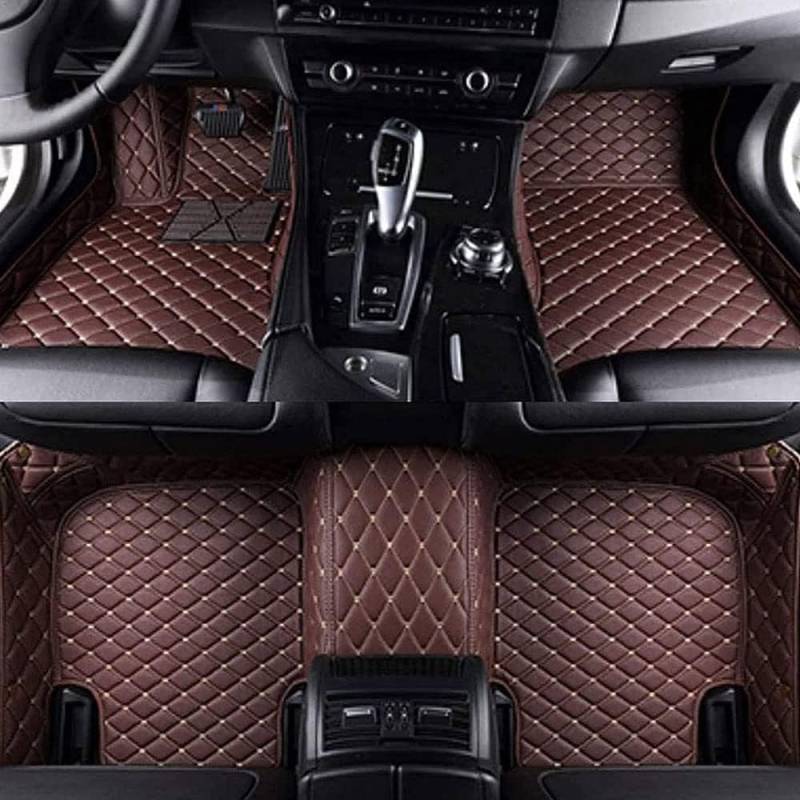Auto Fußmatten für Mazda CX-30 2020-2023, Vorne und Hinte VollstäNdig Umgebenes Automatten Luxus Fussmatten Autoteppich Innenraum ZubehöR,D/Coffee von SKIHOT
