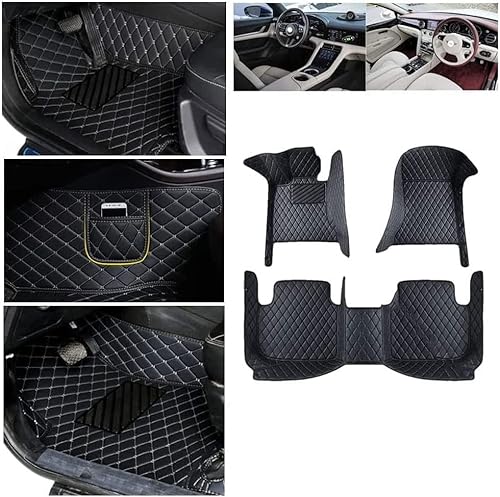 Auto Fußmatten für Mazda CX-5 2017-2023, Vorne und Hinte VollstäNdig Umgebenes Automatten Luxus Fussmatten Autoteppich Innenraum ZubehöR,A/Black von SKIHOT