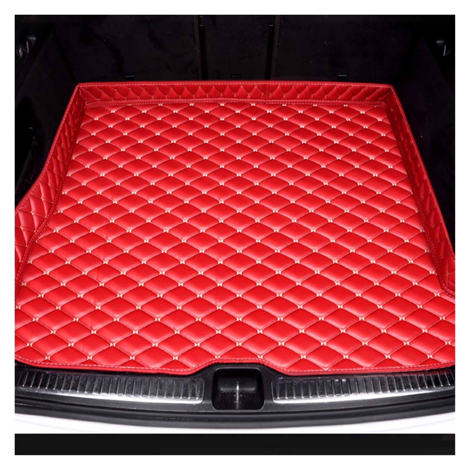 Kofferraum Schutzmatte Maßgeschneiderte Kofferraummatten Für Mercedes Für C-Klasse Für W205 2015–2022 Autozubehör Innendetails Fußmatten Kofferraum (Farbe : Rot) von SKINII