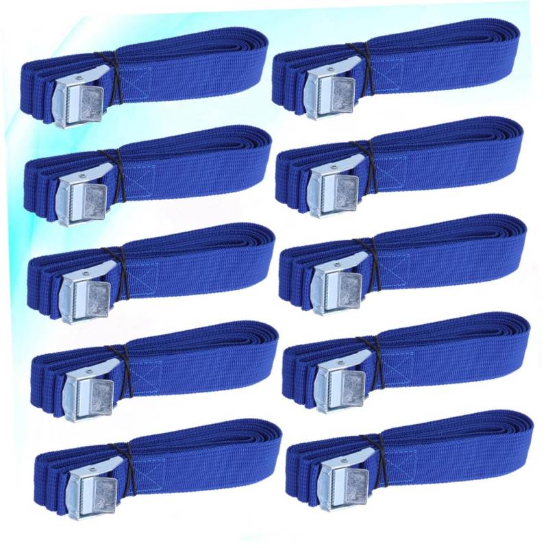 SKISUNO 10 Stück Ladungsgurte Klemmschnallen Zurrgurte Bindebänder Zurrgurte Mit Schnallen Gepäck Frachtgurte Mit Schnallen Van-Gurte Hochleistungsgurte Strapazierfähige Riemen Dach Blue von SKISUNO