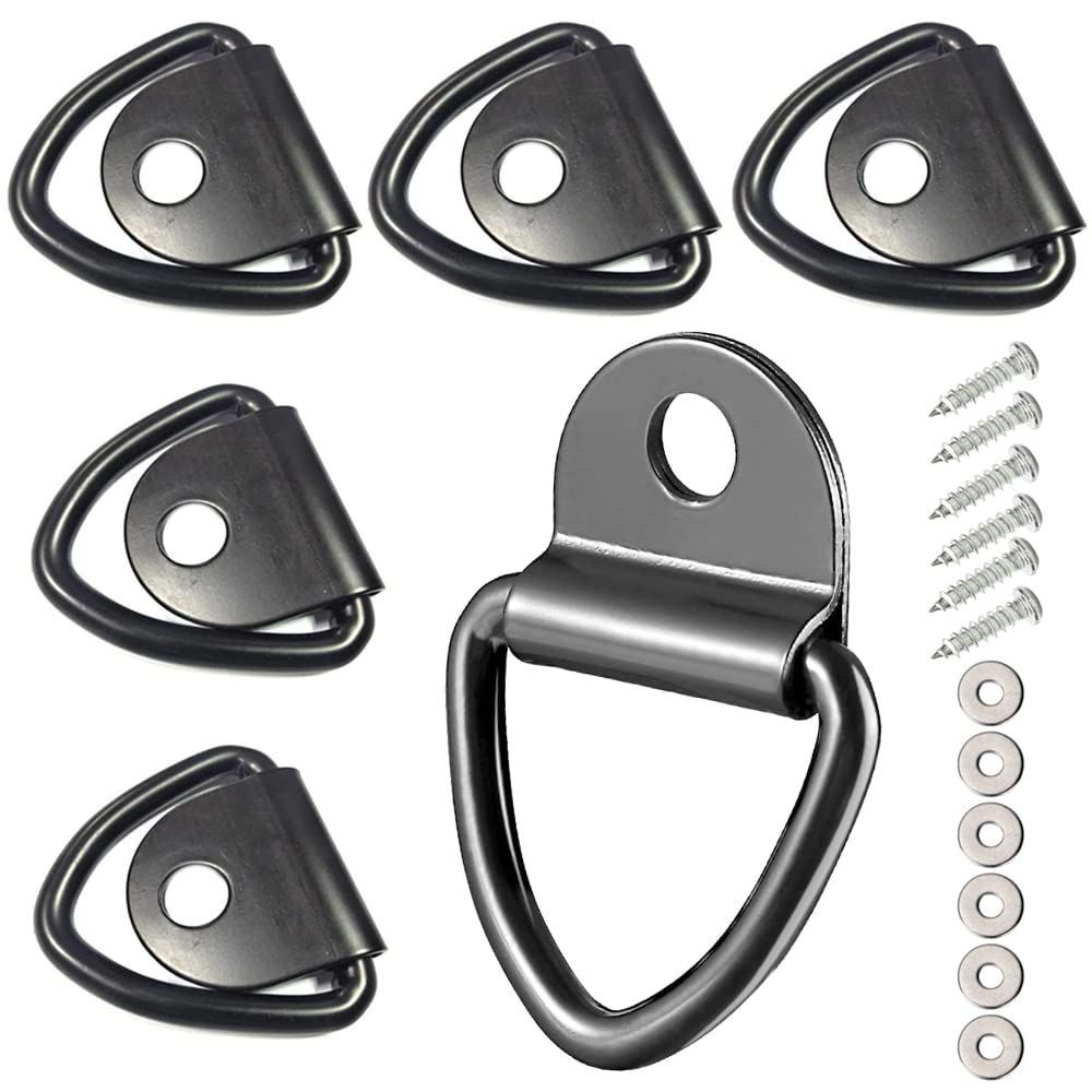 6 Stück Zurröse 62 x 54 mm, Aufbauring Anhänger, Zurrösen für Anhänger, Haken Zurring Zurrmulden, Edelstahl Zurring, Zurröse Aufbauring, für Ladungssicherung in PKWs, Kajak und Anhängern, Schwarz 6 Stück Zurröse 62 x 54 mm, Aufbauring Anhänger, Zurrösen für Anhänger, Haken Zurring Zurrmulden, Edelstahl Zurring, Zurröse Aufbauring, für Ladungssicherung in PKWs, Kajak und Anhängern, Schwarz von SKLO