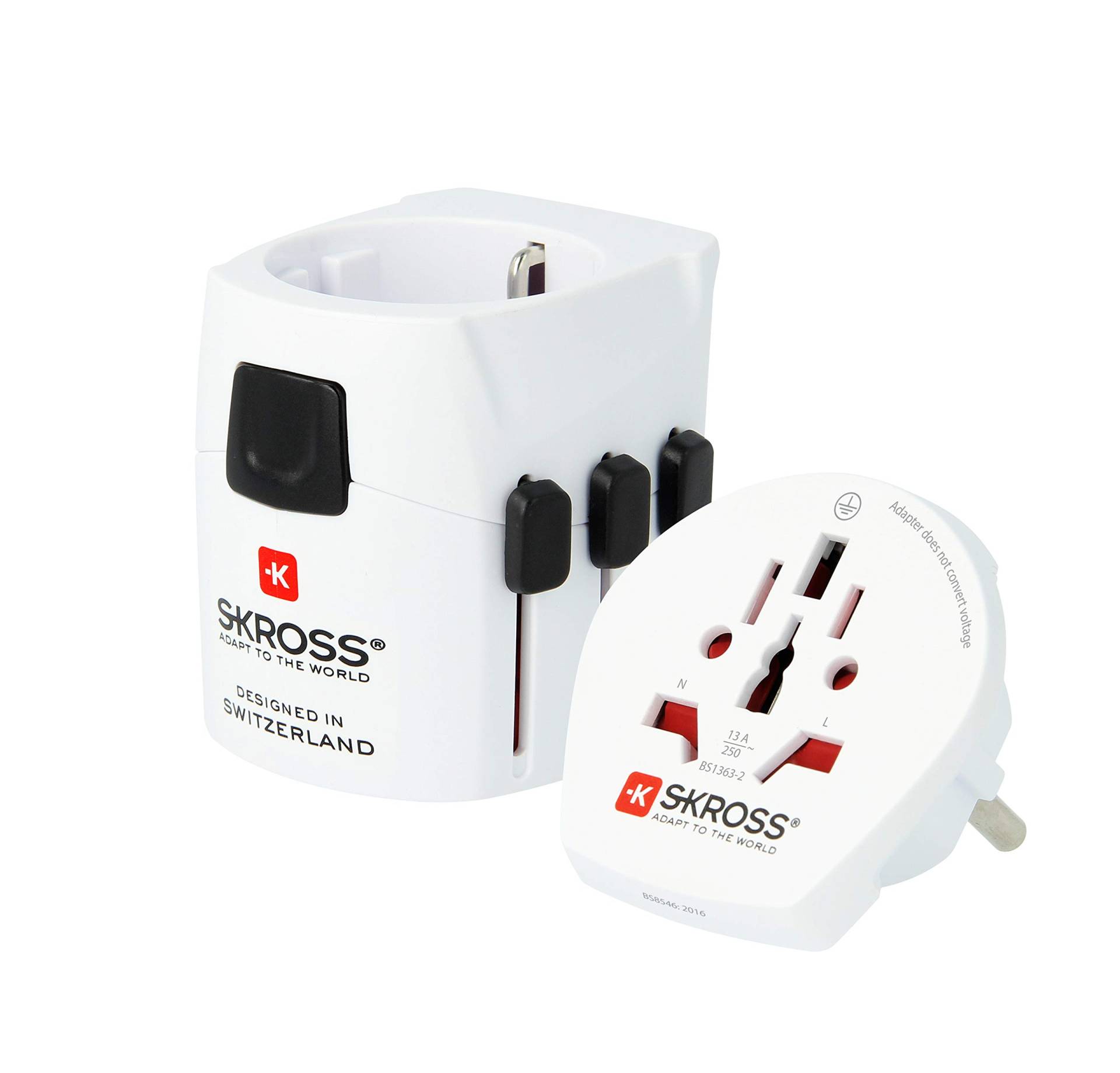SKROSS | 1.103165 | PRO Light-World | Universal Reiseadapter Für 2- oder 3-polige Steckdosen - Von und für mehr als 200 Länder - Maximale Leistung 1535 Watt - Schutz vor Stromschlag SKROSS | 1.103165 | PRO Light-World | Universal Reiseadapter Für 2- oder 3-polige Steckdosen - Von und für mehr als 200 Länder - Maximale Leistung 1535 Watt - Schutz vor Stromschlag von SKROSS