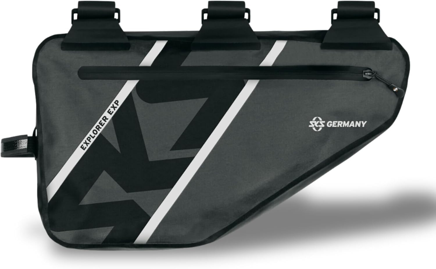 SKS GERMANY Explorer EXP. FRAMEBAG wasserdichte Bikepacking-Rahmentasche (Fahrradzubehör mit Extrafach für Minitool und Minipumpe, reflektierende Elemente, individuelle Befestigung möglich) von SKS GERMANY