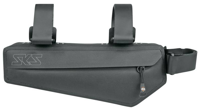 SKS GERMANY Race Frame Bag Rahmentasche für Fahrräder (Fahrradtasche, Windschnittig & Federleicht, Wasserdicht, Reflektierende Elemente, Sicherer Halt, Rahmen- oder Sattelstützentasche), Schwarz von SKS GERMANY