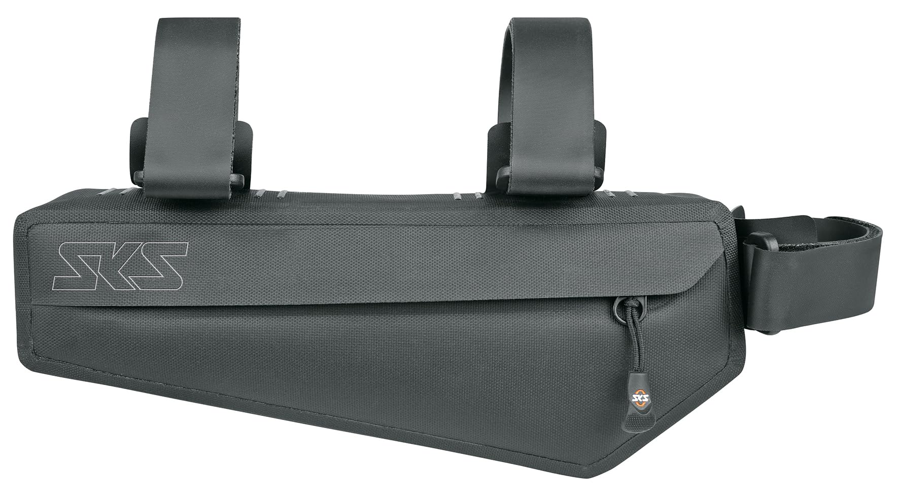SKS GERMANY Race Frame Bag Rahmentasche für Fahrräder (Fahrradtasche, Windschnittig & Federleicht, Wasserdicht, Reflektierende Elemente, Sicherer Halt, Rahmen- oder Sattelstützentasche), Schwarz von SKS GERMANY