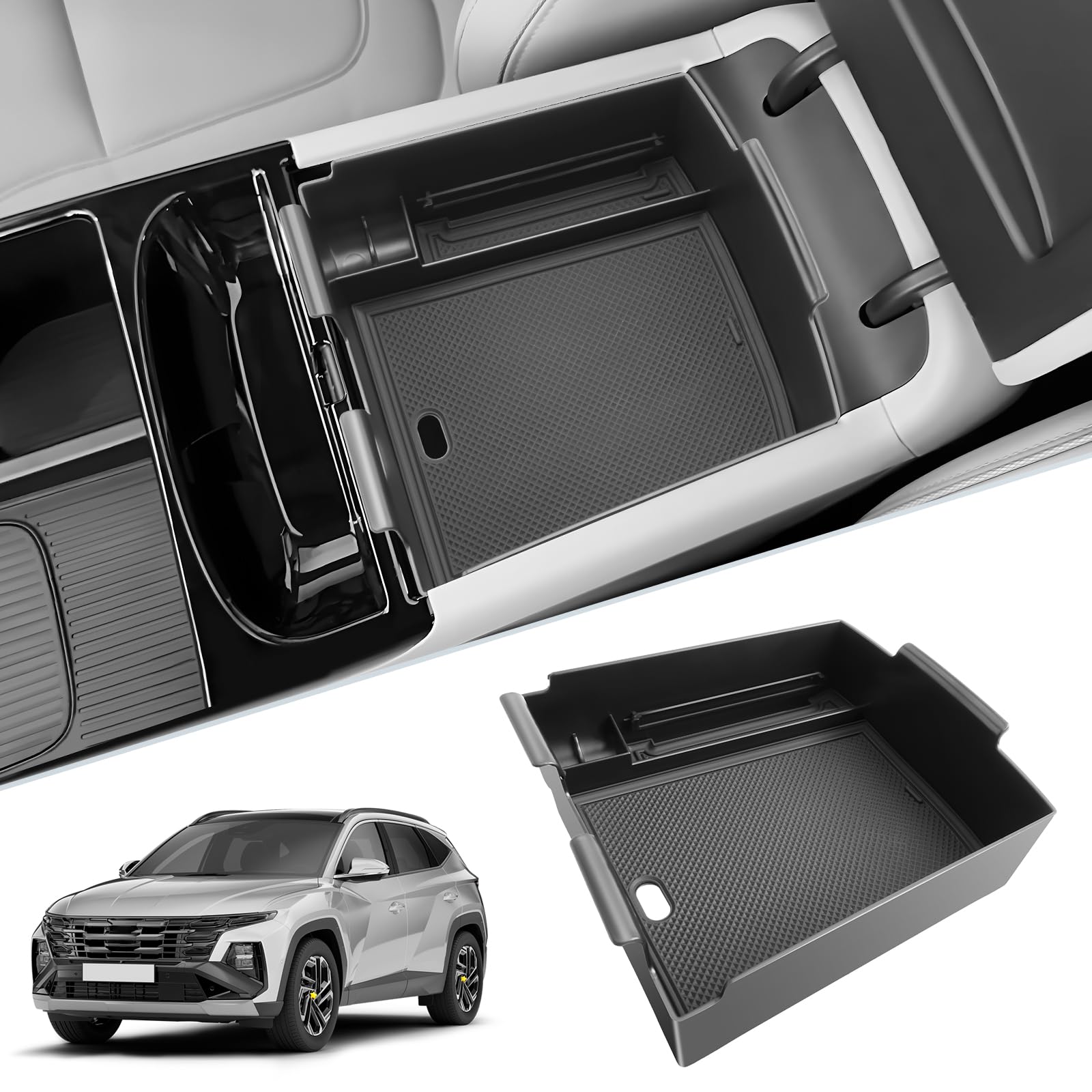 SKTU Mittelarmlehne Organizer kompatibel mit Hyundai Tucson NX4 2025 Elektronische Schaltung Aufbewahrungsbox für Mittelkonsole Armlehne mit Antirutsch-Auflage SKTU Mittelarmlehne Organizer kompatibel mit Hyundai Tucson NX4 2025 Elektronische Schaltung Aufbewahrungsbox für Mittelkonsole Armlehne mit Antirutsch-Auflage von SKTU