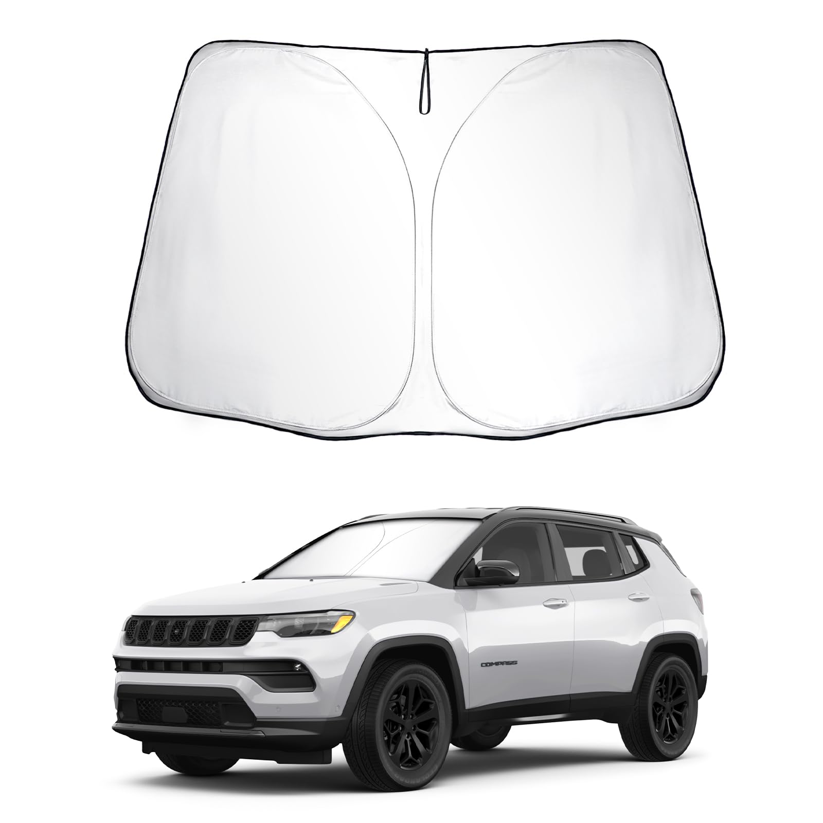 SKTU Sonnenschutz Frontscheiben kompatibel mit Jeep Compass MP 2017-2024 Innen Faltbar Frontscheibenabdeckung mit UV Schutz SKTU Sonnenschutz Frontscheiben kompatibel mit Jeep Compass MP 2017-2024 Innen Faltbar Frontscheibenabdeckung mit UV Schutz von SKTU