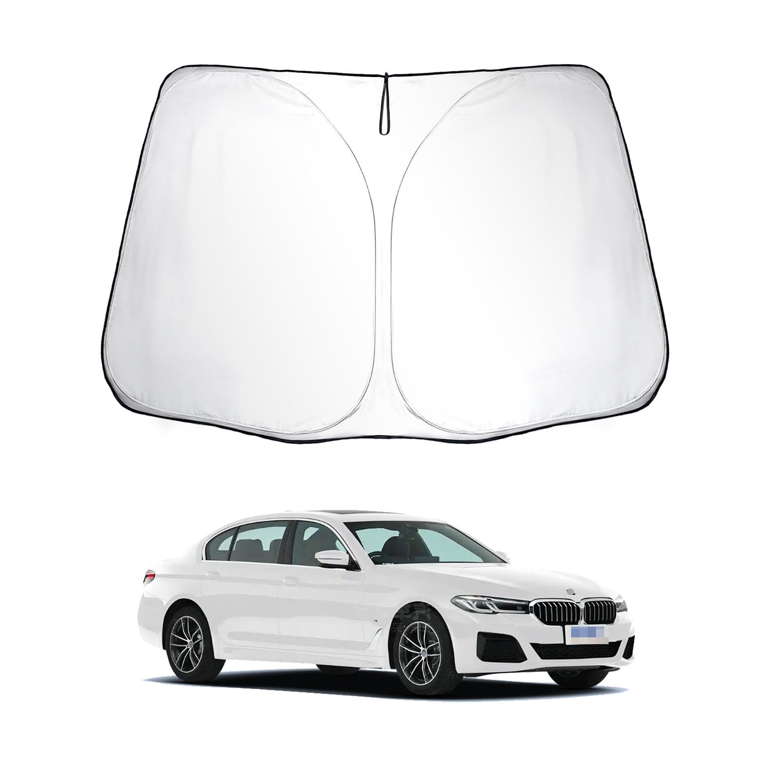 SKTU Sonnenschutz für Frontscheiben kompatibel mit BMW 5er G30 G31 F10 F11 2011-2024 Innen Faltbar Frontscheibenabdeckung mit UV Schutz von SKTU