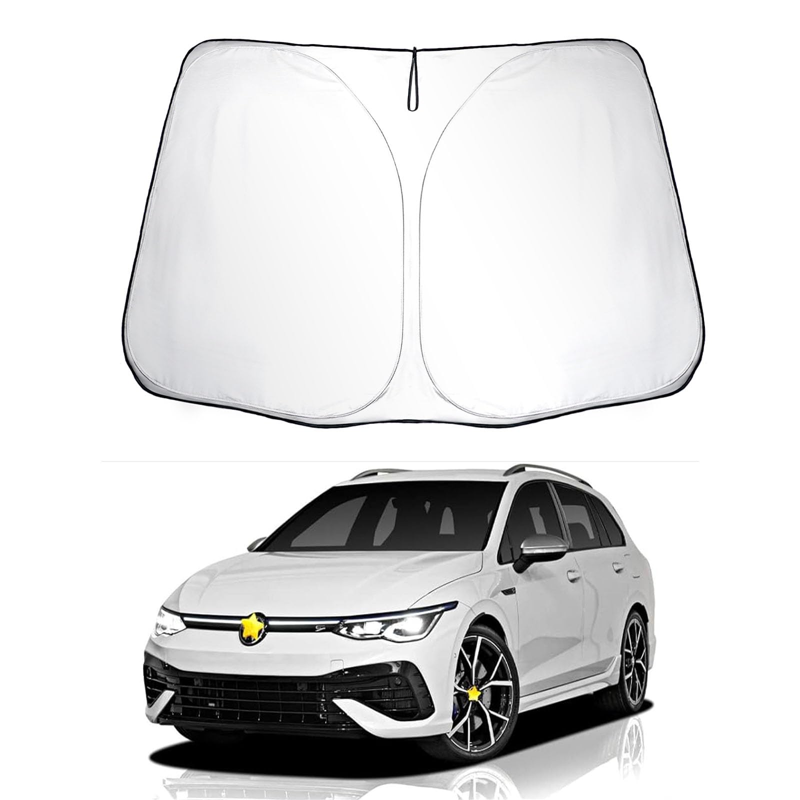 SKTU Sonnenschutz für Frontscheiben kompatibel mit V * W Golf 8 Seαt Leon MK4 / Cupra Formentor Innen Faltbar Frontscheibenabdeckung mit UV Schutz SKTU Sonnenschutz für Frontscheiben kompatibel mit V * W Golf 8 Seαt Leon MK4 / Cupra Formentor Innen Faltbar Frontscheibenabdeckung mit UV Schutz von SKTU