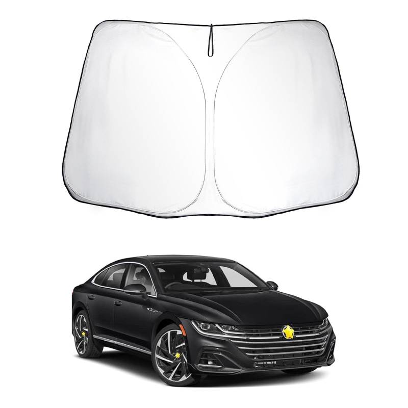 SKTU Sonnenschutz für Frontscheiben kompatibel mit V * W Passαt B8 Valiant Alltrack 2015-2024 Innen Faltbar Frontscheibenabdeckung mit UV Schutz von SKTU
