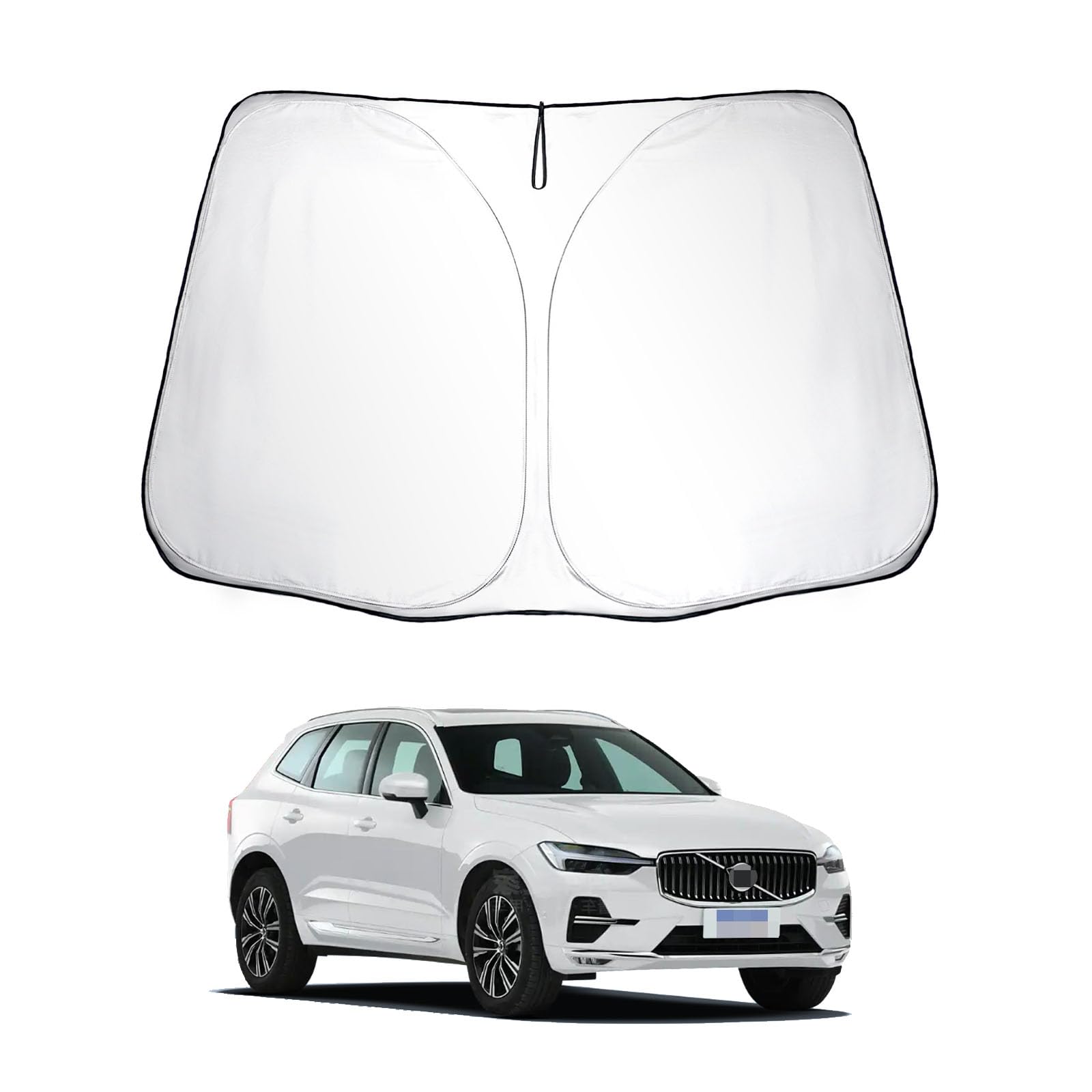 SKTU Sonnenschutz für Frontscheiben kompatibel mit Volvo XC60 2018-2024 Innen Faltbar Frontscheibenabdeckung mit UV Schutz von SKTU