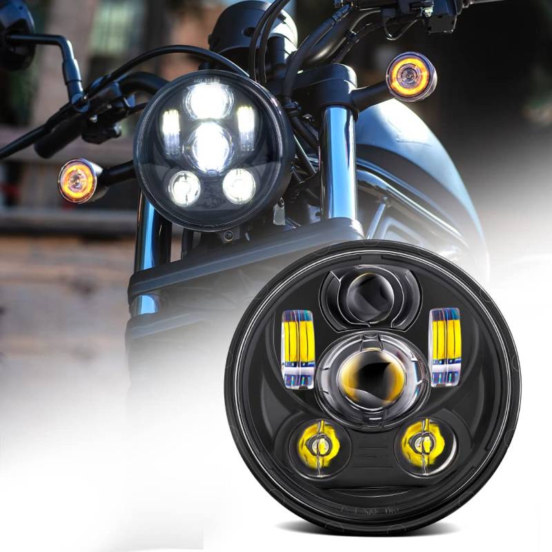 SKUNTUGUANG 5-3/4 5,75 Zoll 45W LED Scheinwerfer für Motorräder Scheinwerfer von SKUNTUGUANG