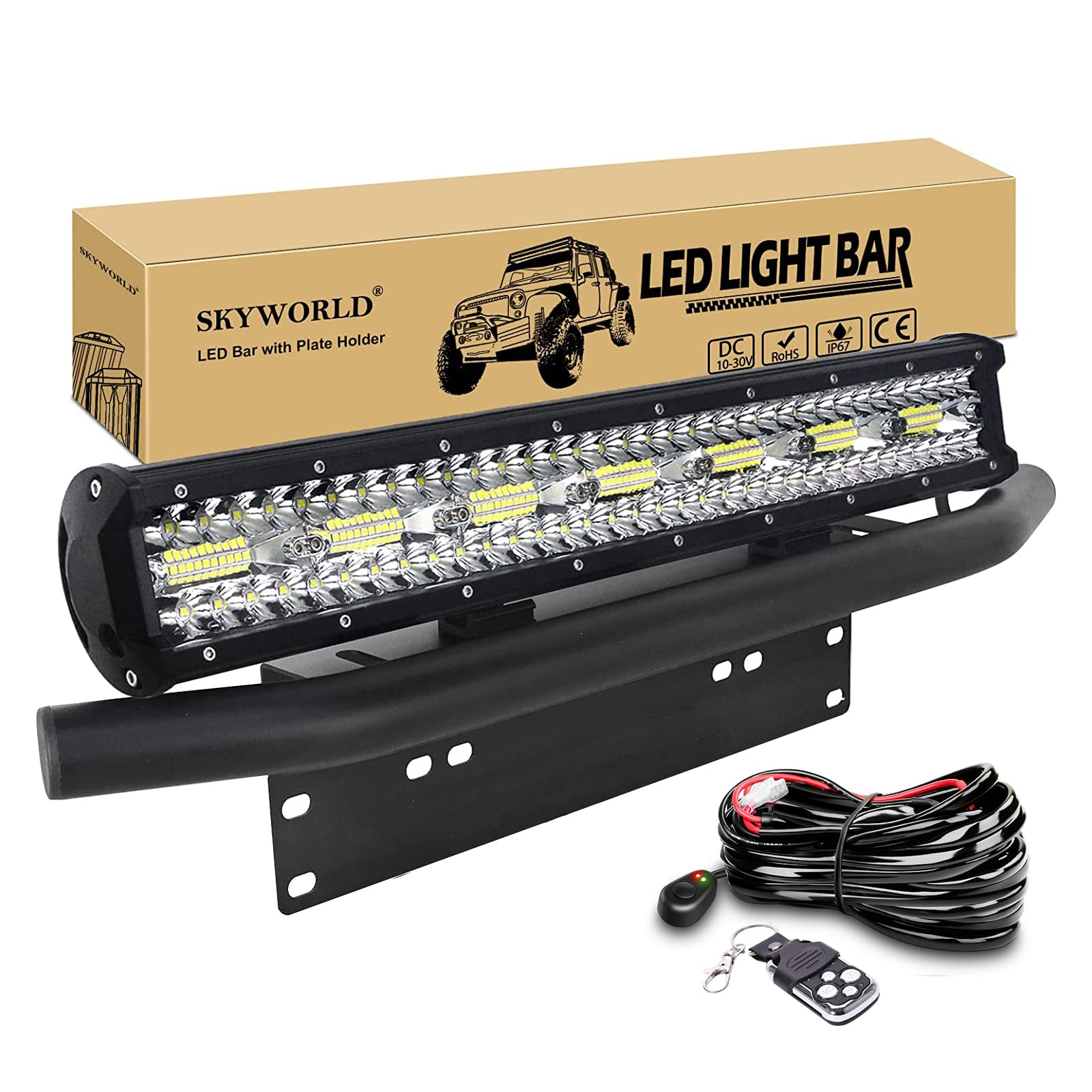 SKYWORLD LED Arbeitsscheinwerfer Bar, 51cm 420W Zusatzscheinwerfer LED Scheinwerfe, kennzeichenhalter nummernschildhalter mit 12V Blitz kabelbaum kit für Auto SUV ATV UTV LKW 4x4 Nebelscheinwerfer SKYWORLD LED Arbeitsscheinwerfer Bar, 51cm 420W Zusatzscheinwerfer LED Scheinwerfe, kennzeichenhalter nummernschildhalter mit 12V Blitz kabelbaum kit für Auto SUV ATV UTV LKW 4x4 Nebelscheinwerfer von SKYWORLD