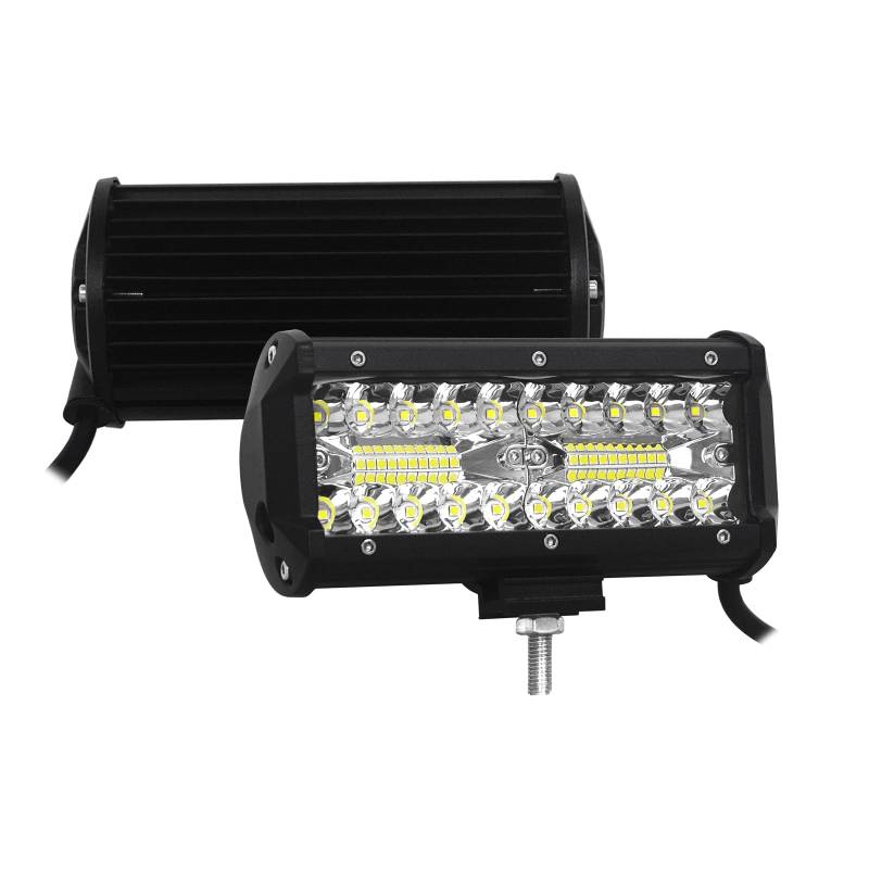 SKYWORLD 7 Zoll LED Arbeitsscheinwerfer 2 Stück, 120W 12V/24V IP67 Wasserdicht, Offroad Beleuchtung für Geländewagen ATV SUV 4x4 Pickup LKW Traktor von SKYWORLD