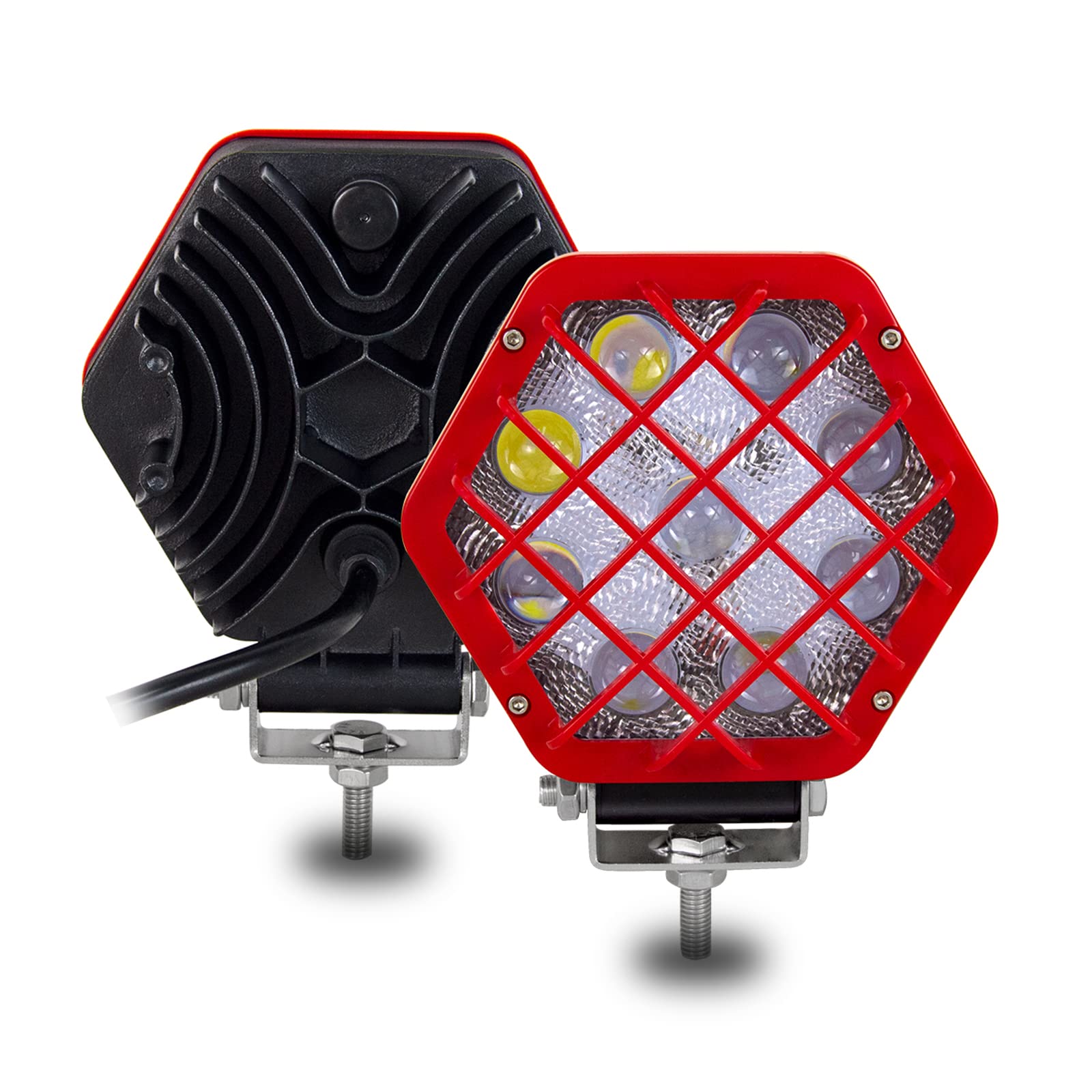 SKYWORLD 2 x 48W LED Arbeitsscheinwerfer 5 Zoll 4800LM 6000K Wasserdicht IP67 LED Offroad Scheinwerfer Zusatzscheinwerfer Spotlight für 4x4 4WD SUV Truck Traktor LKW Anhänger 12V 24V Rot SKYWORLD 2 x 48W LED Arbeitsscheinwerfer 5 Zoll 4800LM 6000K Wasserdicht IP67 LED Offroad Scheinwerfer Zusatzscheinwerfer Spotlight für 4x4 4WD SUV Truck Traktor LKW Anhänger 12V 24V Rot von SKYWORLD