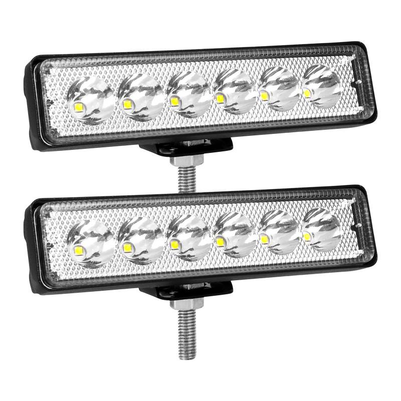 SKYWORLD 2pcs 12V led strahler kfz, 6 Zoll 18W Mini Spot Scheinwerfer Auto Offroad Beleuchtung nebelscheinwerfer für SUV ATV Traktor LKW 4x4, 6000K Weiß, led arbeitsscheinwerfer, led arbeitslicht von SKYWORLD