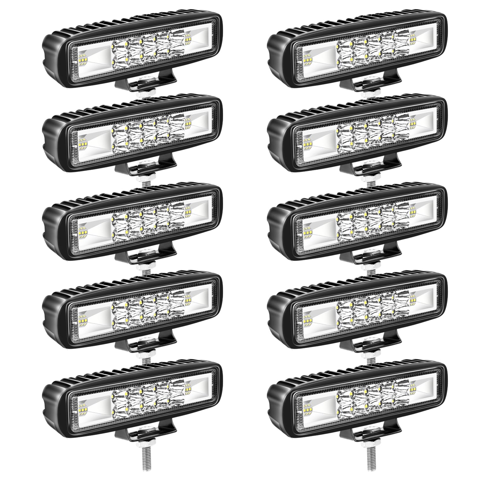 SKYWORLD LED Arbeitsscheinwerfer, 10PCS 6 Zoll 24W Zusatzscheinwerfer Offroad Scheinwerfer 12V 24V Rückfahrscheinwerfer für 4x4 Truck Traktor Bagger SUV UTV ATV LKW, 6000K Weiß LED Arbeitslicht SKYWORLD LED Arbeitsscheinwerfer, 10PCS 6 Zoll 24W Zusatzscheinwerfer Offroad Scheinwerfer 12V 24V Rückfahrscheinwerfer für 4x4 Truck Traktor Bagger SUV UTV ATV LKW, 6000K Weiß LED Arbeitslicht von SKYWORLD