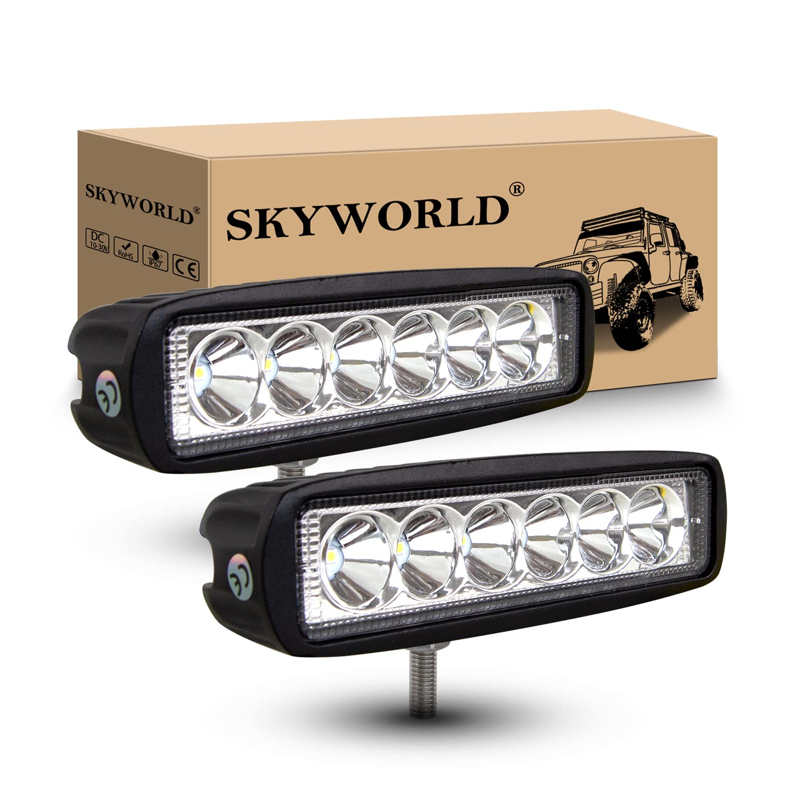 SKYWORLD LED Arbeitsscheinwerfer, 2 x 18W LED Scheinwerfer 12V 24V Rückfahrscheinwerfer Offroad Scheinwerfer Zusatzscheinwerfer 6000K IP67 Wasserdicht für Auto SUV Truck Traktor oder schweres Gerät SKYWORLD LED Arbeitsscheinwerfer, 2 x 18W LED Scheinwerfer 12V 24V Rückfahrscheinwerfer Offroad Scheinwerfer Zusatzscheinwerfer 6000K IP67 Wasserdicht für Auto SUV Truck Traktor oder schweres Gerät von SKYWORLD